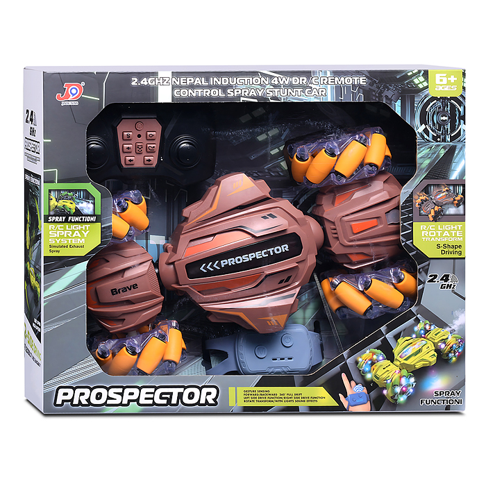 Машина JD155-25A "PROSPECTOR с дымом" р/у, 27 MHz, в коробке