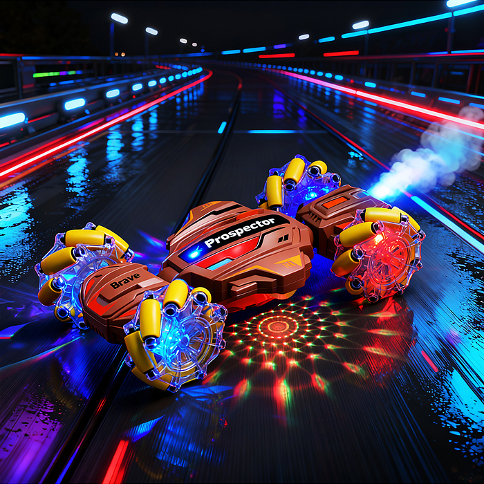 Машина JD155-25A "PROSPECTOR с дымом" р/у, 27 MHz, в коробке