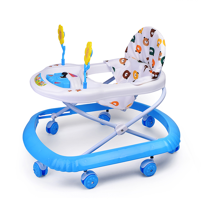 Ходунки 520-3 "Цветочки" (цвет белый/голубой)