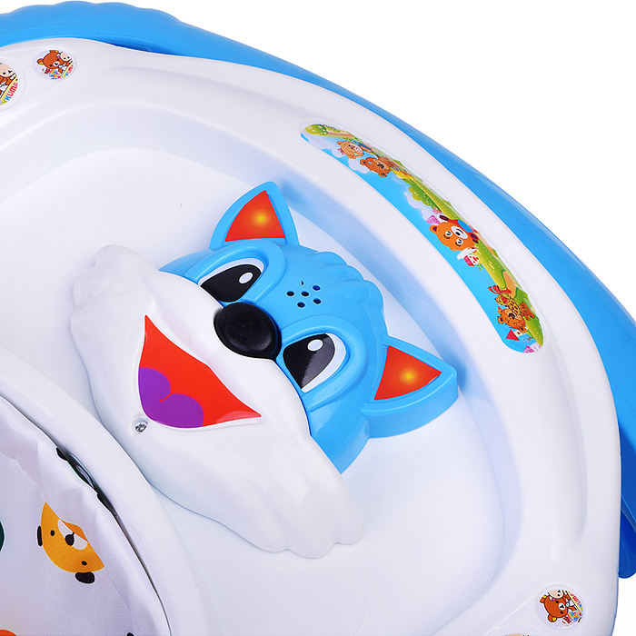 Ходунки 520-3 "Цветочки" (цвет белый/голубой)