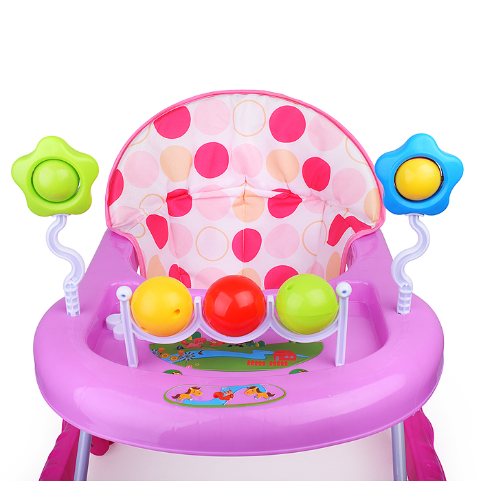 Ходунки 803-1 "Любимые игрушки" (цвет розовый)
