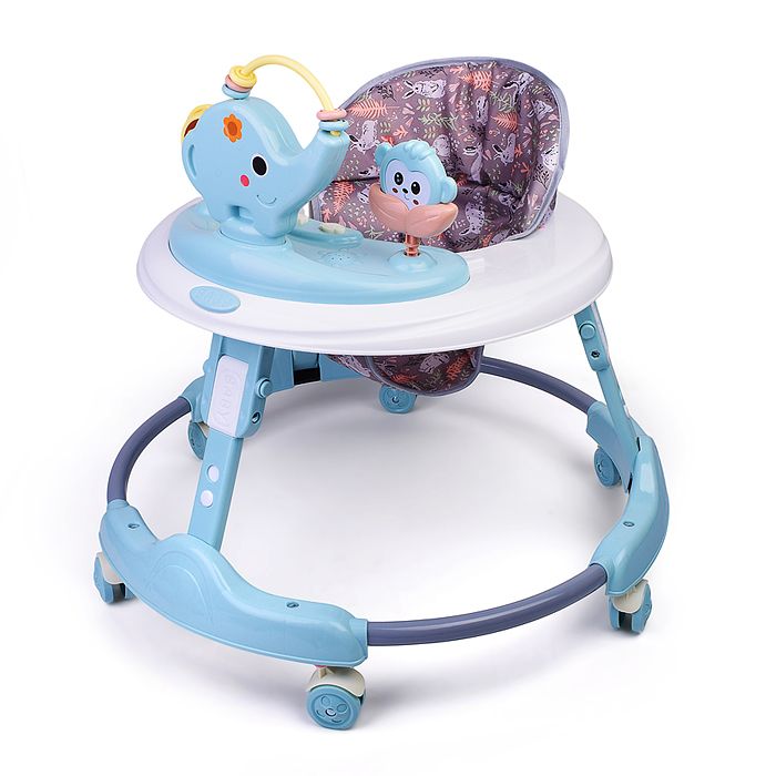 Ходунки 661DX-3 "Веселый слоник" (цвет голубой)