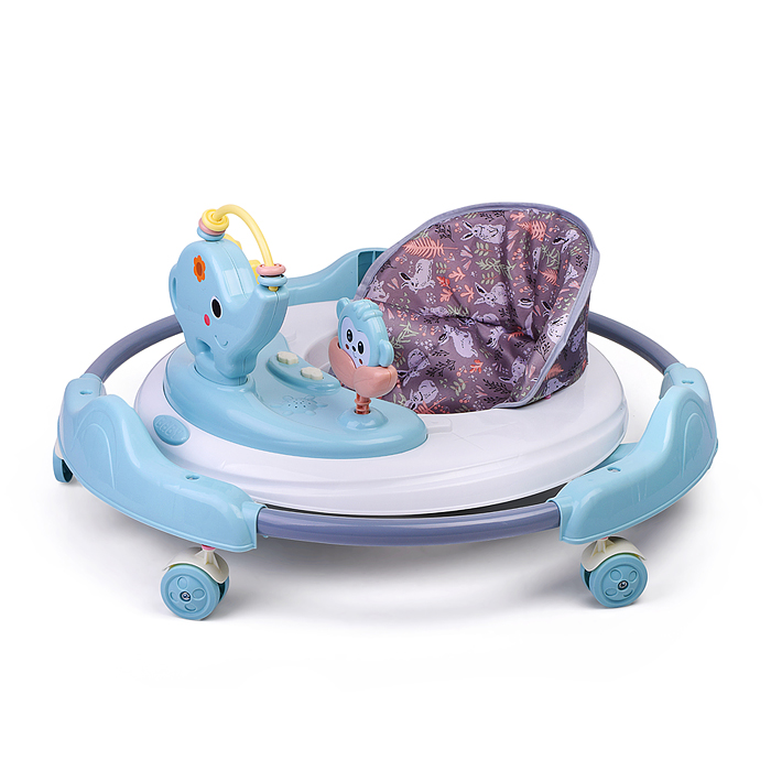 Ходунки 661DX-3 "Веселый слоник" (цвет голубой)