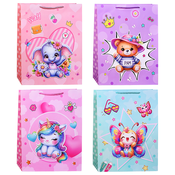 Пакет подарочный 00-7412 "Весёлого праздника" 31*12*40см Пакет подарочный 00-7412 "Весёлого праздника" 31*12*40см