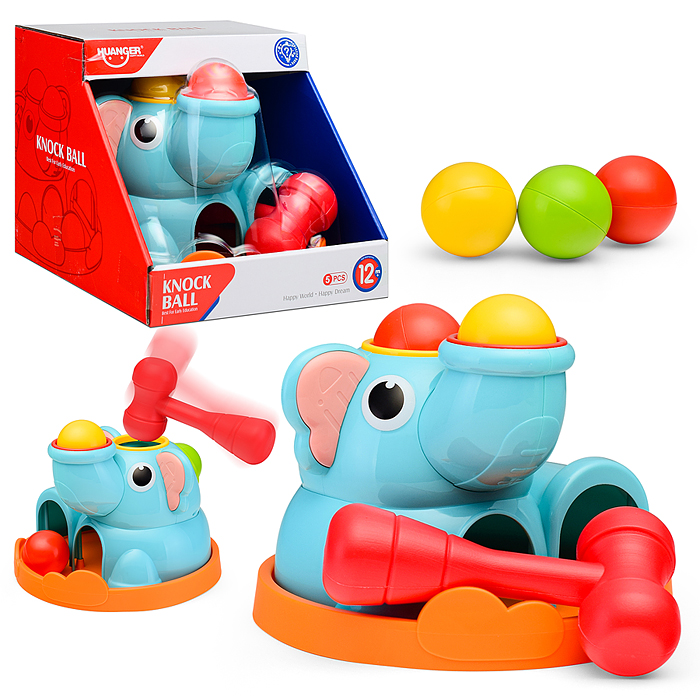 Игра Стучалка HE0283 "Весвлый слоник" в коробке