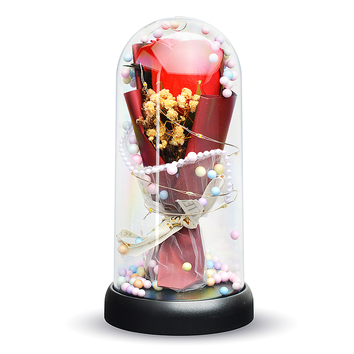 Светильник H02 "Необыкновенная роза" в коробке (красный)