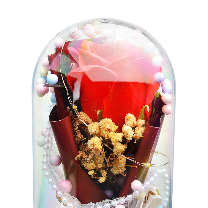 Светильник H02 "Необыкновенная роза" в коробке (красный)