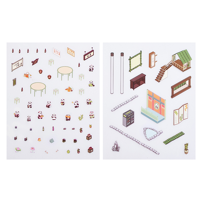Набор наклеек 00-7395 "Домик панды"