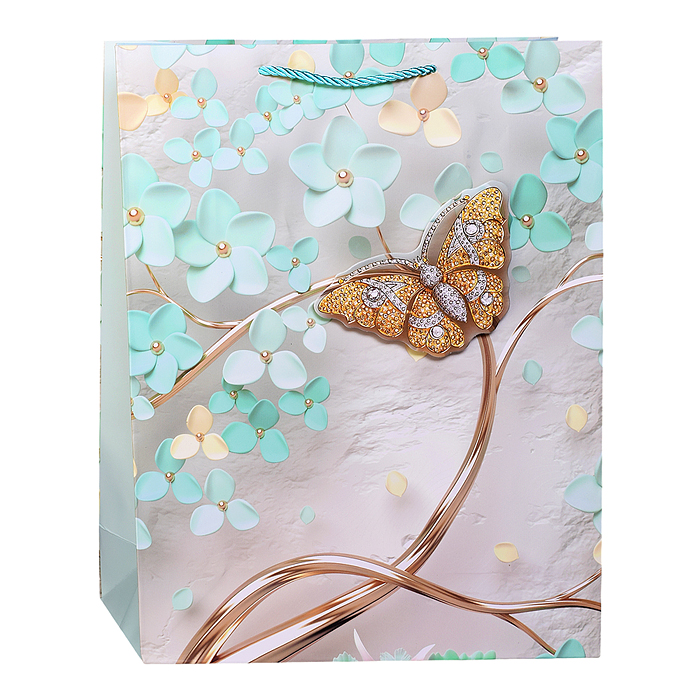 Фото к товару Пакет подарочный 00-7421 "Красивая бабочка" 31*12*40см Пакет подарочный 00-7421 "Красивая бабочка" 31*12*40см