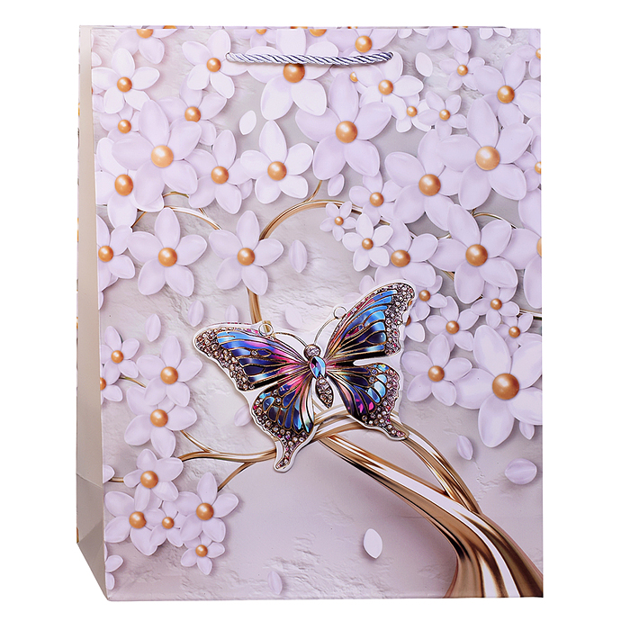 Фото к товару Пакет подарочный 00-7421 "Красивая бабочка" 31*12*40см Пакет подарочный 00-7421 "Красивая бабочка" 31*12*40см