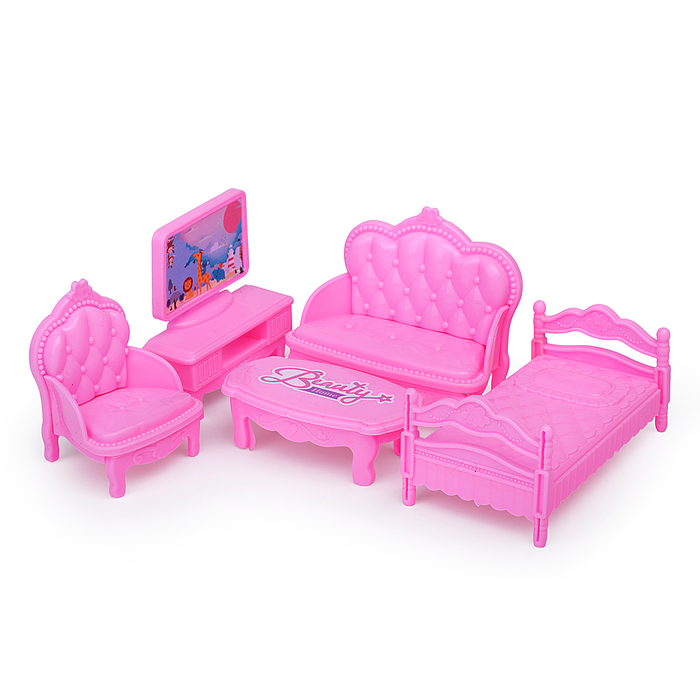 Дом для куклы 666-B1A-5 "Котедж" с мебелью, в коробке