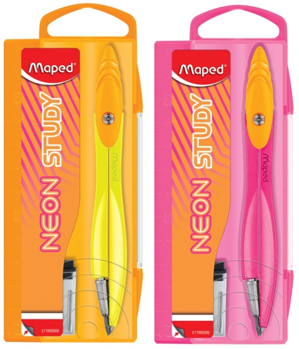 Циркуль из цинкового сплава, с эргономичной головкой, с грифелем, в пластиковом фу