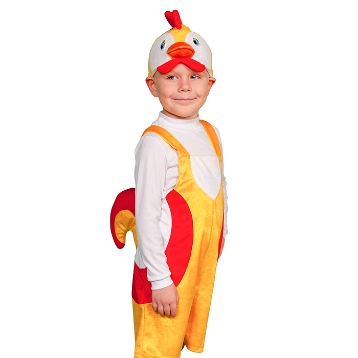 Изделие швейное "Набор карнавальный "Петушок" плюш (6-9 лет, рост 122-134 см)