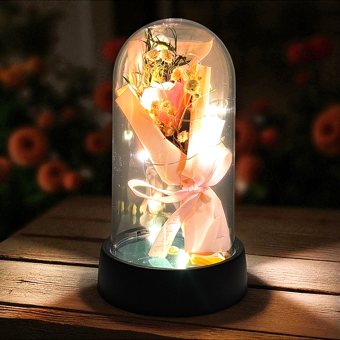 Светильник H07 "Букетик" в коробке (розовый)