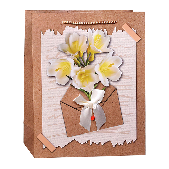 Пакет подарочный 00-7447 "Прекрасный букетик" 26*32*10см