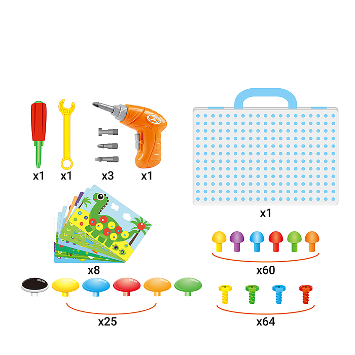 Конструктор UT0266-2 "Дарите радость " 2D- 164 детали  5в1, в коробке