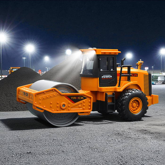 Машина KLX900-10 "Асфальтоукладчик" с прицепом (свет,звук) в коробке