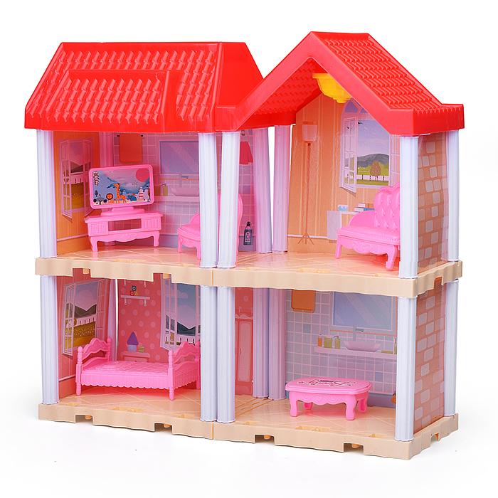 Дом для куклы 666-B3A-3 "Вилла" с мебелью, в коробке