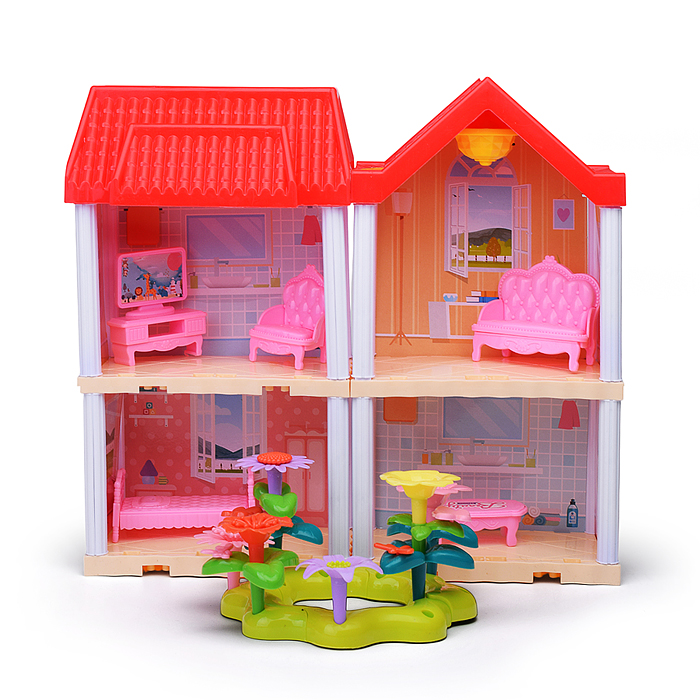 Дом для куклы 666-B3A-3 "Вилла" с мебелью, в коробке