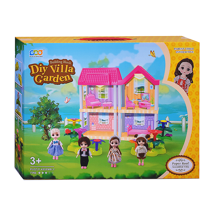 Дом для куклы 666-B3A-3 "Вилла" с мебелью, в коробке