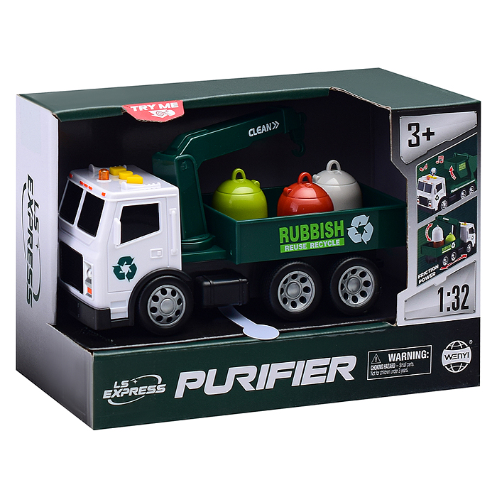 Машина WY1132A "Кран" 1:32 (свет, звук) в коробке