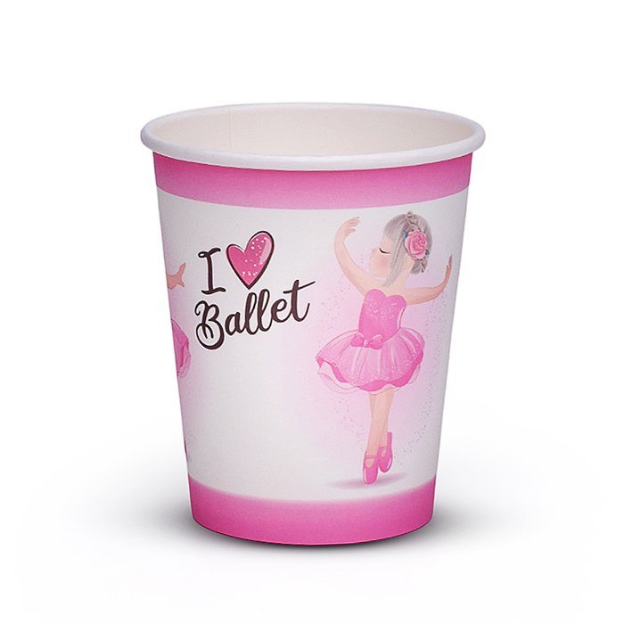 Набор посуды одноразовой 00-7485 "Балерина" стаканы (10 шт)