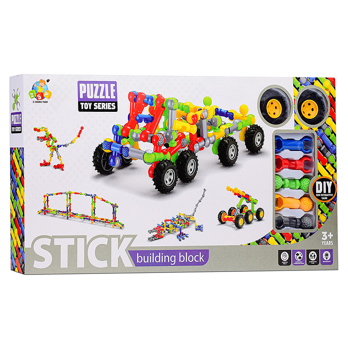 Конструктор SY8829 "Машина с пушкой" (62 дет.) в коробке