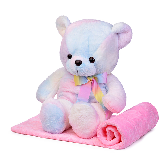 Мягкая игрушка "Медведь" М1572 с пледом (110х160)