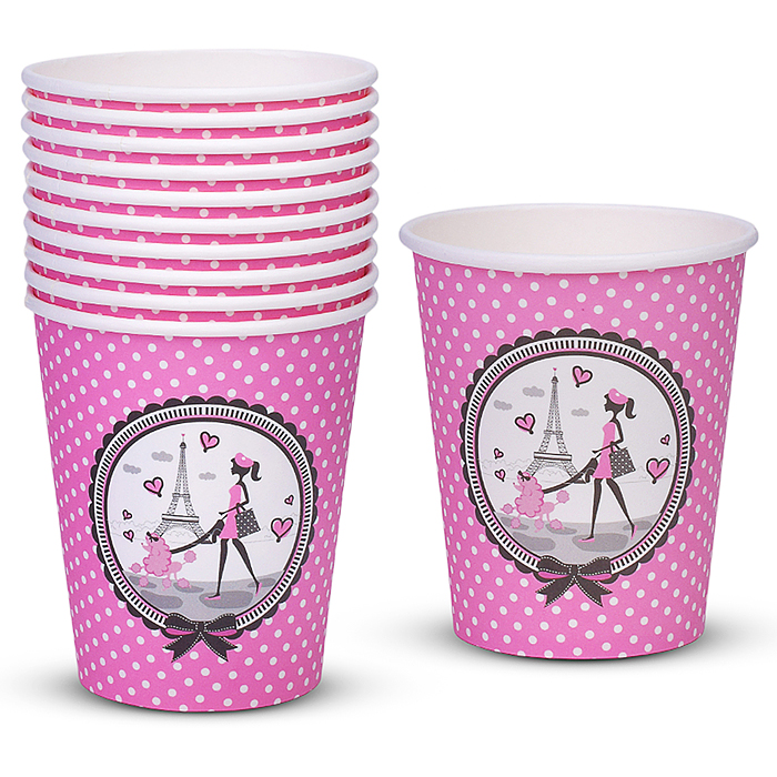 Набор посуды одноразовой 00-7515 "Париж" стаканы (10 шт)