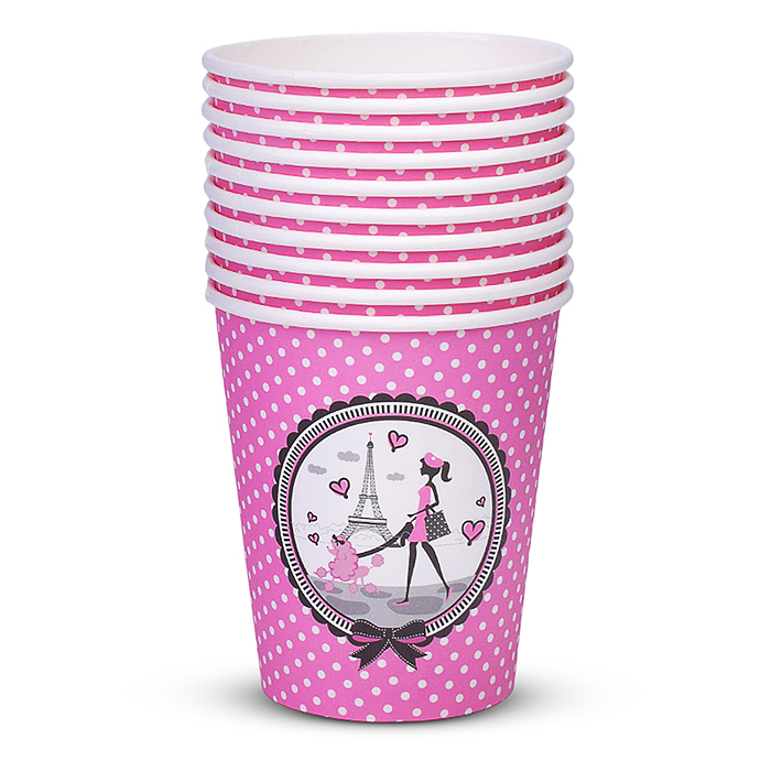 Набор посуды одноразовой 00-7515 "Париж" стаканы (10 шт)