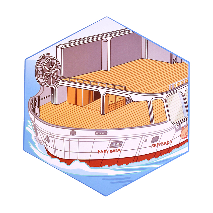 Набор наклеек 00-7392 "Яхта капибары"