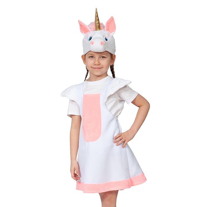 Изделие швейное "Набор карнавальный "Лошадка Единорожка" ткань-плюш (3-6 лет, рост 92-122 см)