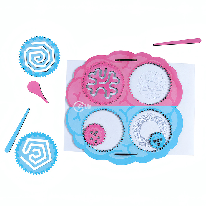 Игра развивающая деревянная "Спирограф. Развиваем мозг" (Нейропсихологический тренажер)