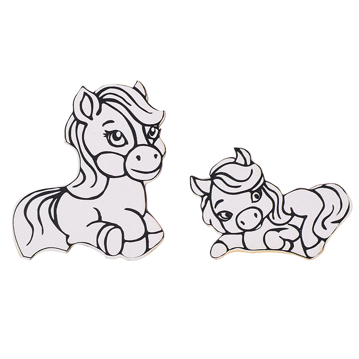 Копилка с пазлом "Лошадки" (цветная)