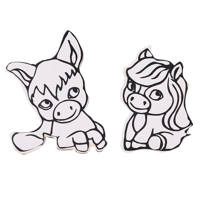 Копилка с пазлом "Лошадки" (цветная)