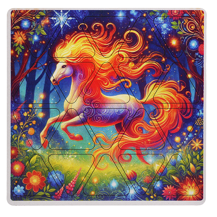 Пазлы малые "Огненная лошадь" 20х20см (древесный материал) Пазлы малые "Огненная лошадь" 20х20см (древесный материал)