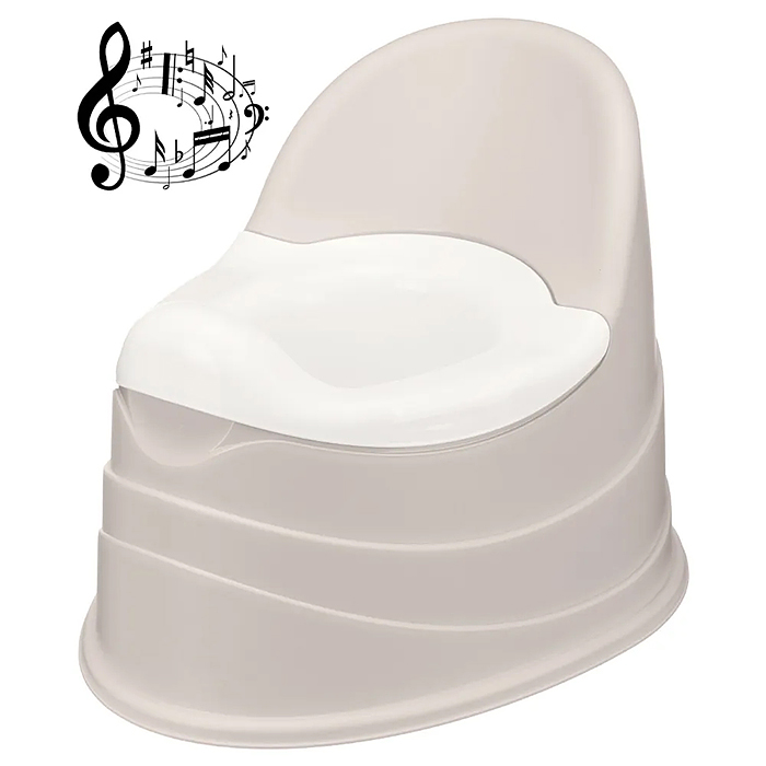 Горшок детский музыкальный (Светло-бежевый)