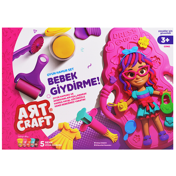 Набор для лепки "Маленький стилист" тесто 5х56г