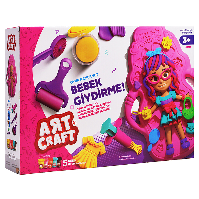 Набор для лепки "Маленький стилист" тесто 5х56г