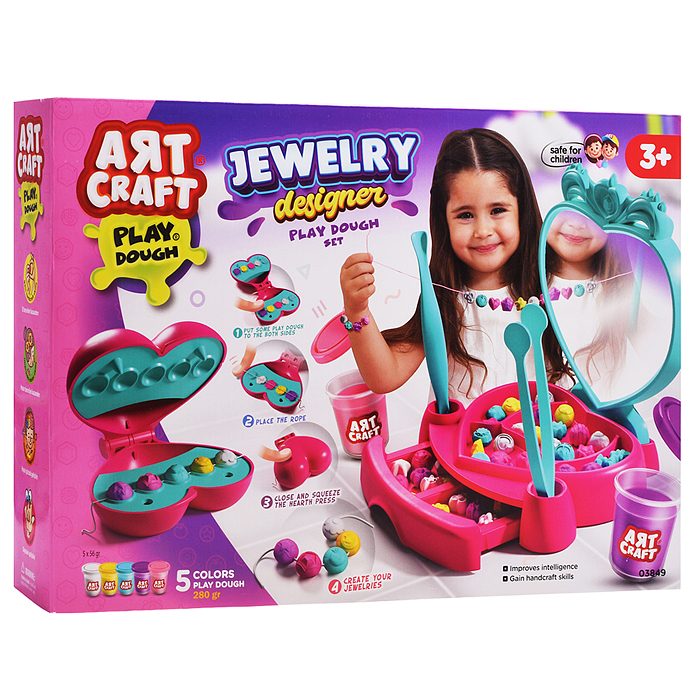 Набор для лепки "Дизайнер украшений" тесто 5х56г