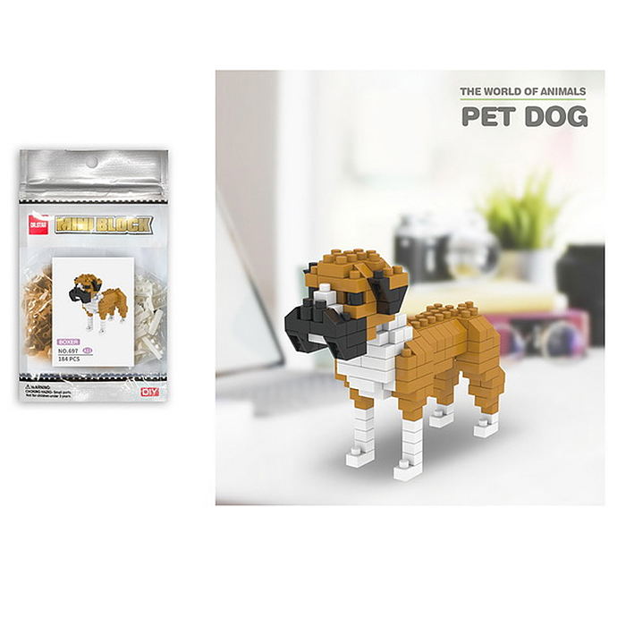 Конструктор 697-A11 "Собачка боксер" в пакете