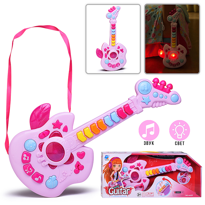 Гитара 665F "Модная девченка" в коробке Гитара 665F "Модная девченка" в коробке