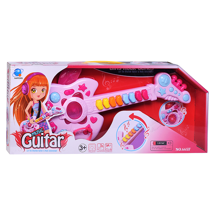 Гитара 665F "Модная девченка" в коробке