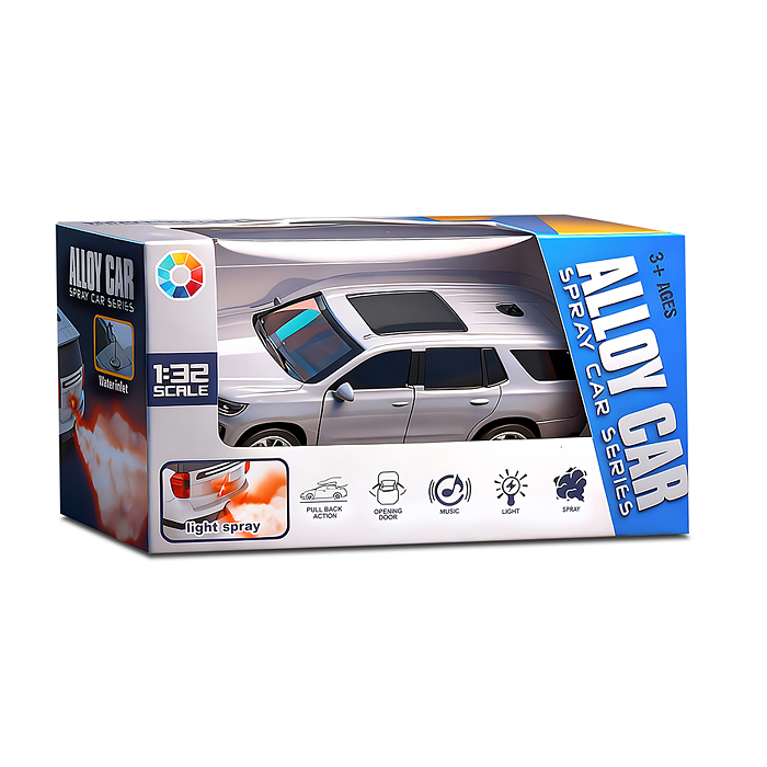 Машина JS1117SS "Яркий заезд" (свет, звук, дым) в коробке