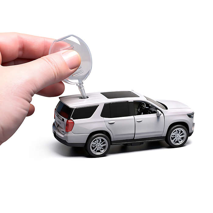 Машина JS1117SS "Яркий заезд" (свет, звук, дым) в коробке