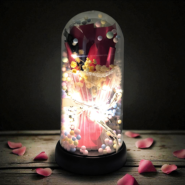 Светильник H04 "Тюльпан" в коробке (красный)