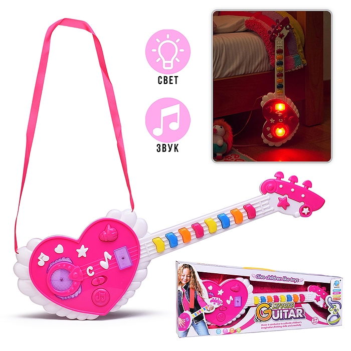 Гитара 664F "Сердце" в коробке Гитара 664F "Сердце" в коробке