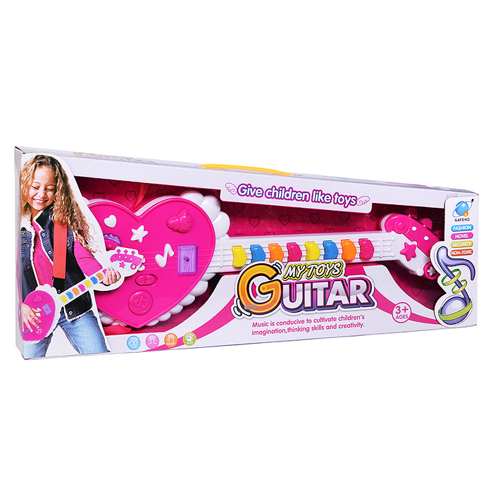 Фото к товару Гитара 664F "Сердце" в коробке Гитара 664F "Сердце" в коробке