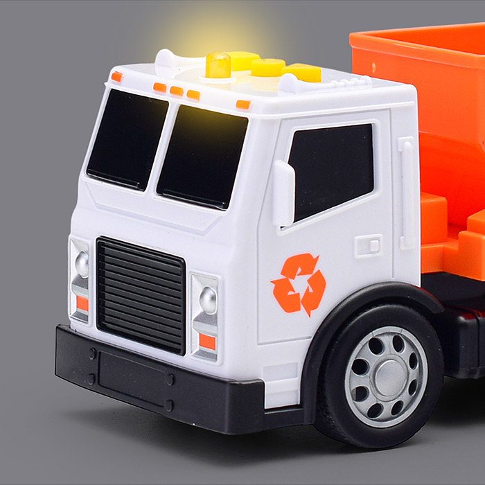 Машина WY1131B "Мусоровоз" с ковшом, 1:32 (свет, звук) в коробке