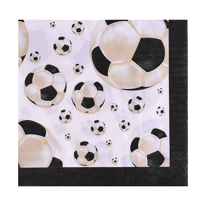 Набор посуды одноразовой 00-7494 "Футбольный мяч" салфетки (20 шт)